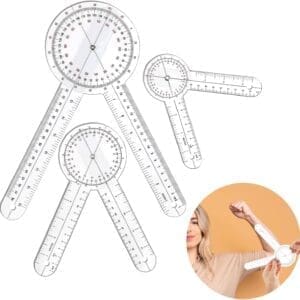 Baseline Plastic Goniometer - 360 Degree Head - set of three 6, 8 & 12 inch Arms: